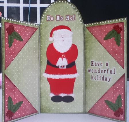 Cute Santa Trifold by Jayne Francis