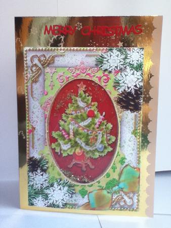 Elegant Tree Snow 7x5in Card Picture and Shaker Frame by Jayne Francis