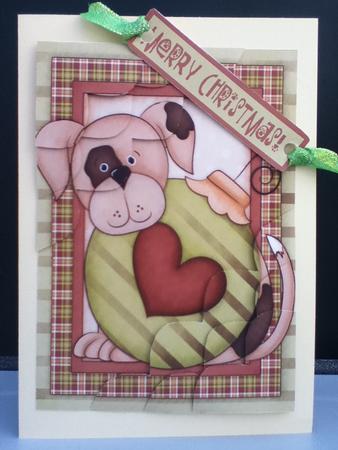 Country Christmas Corner Stacker Puppy 5 by Jayne Francis