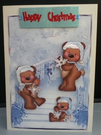 Snowflake Bears at Christmas by Jayne Francis