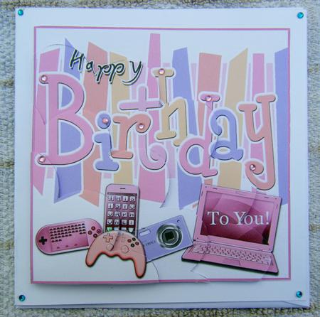 Birthday Gadgets Games N Gizmos Shell Edged Corner Side Stac by Jayne Francis