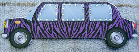 Large Dl Zebra Stripe Stretch Limo Shaped Card by Jayne Francis