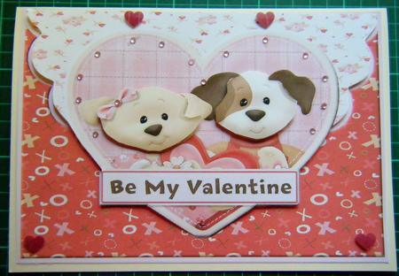 Be My Valentine Envelope Card by Jayne Francis