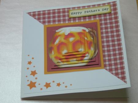 Mine's a Pint Quick Card with Pyramage by Jayne Morley