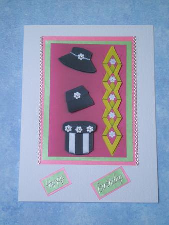 Hat Bag & Hatbox Quick Lace Card Female Shopping Birthday by Jayne Morley