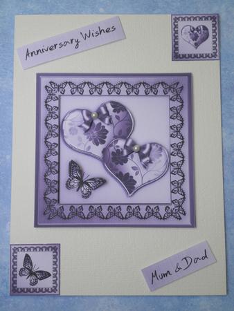 Elegant Romance 8 x 8 Quick Card Topper by Jayne Morley