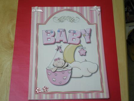 New Baby Girl Card Topper by Jayne Morley