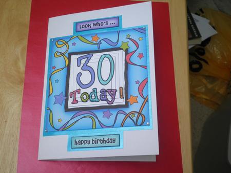 30th Birthday Quick Card with Pyramage by Jayne Morley