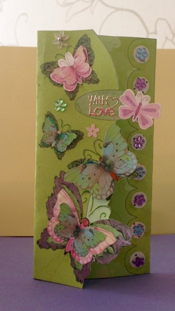Butterflies Letter Fold Card 3 by Jayne Rayment