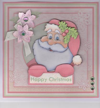 Shabby Chic Christmas Santa 8x8 Mini Kit & Decoupage by Jayne Rayment