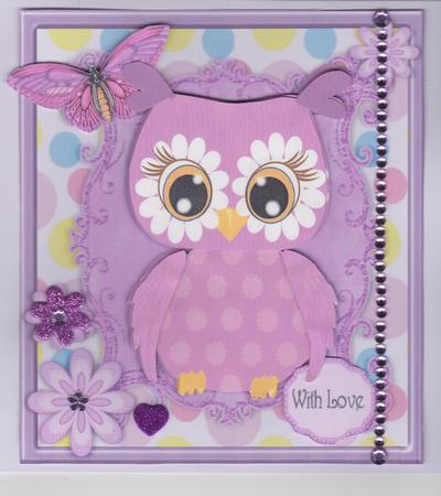 Gorgeous Purple Owl 8x8 Mini Kit by Jayne Rayment