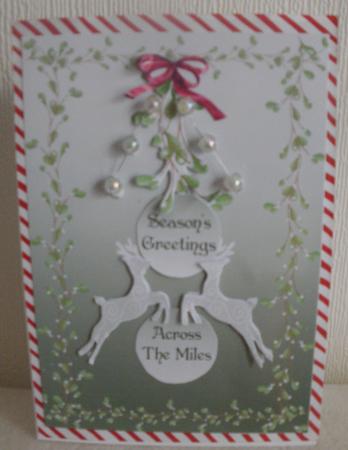 Mistletoe and Lace Reindeer - Christmas by Jayne Smith