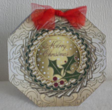 Fancy Octagon Shaped Christmas Card 1 by Jayne Smith