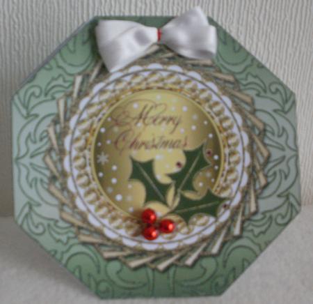 Fancy Octagon Shaped Christmas Card 2 by Jayne Smith