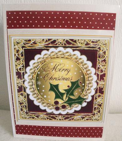 Merry Christmas Topper with Rich Border 1 by Jayne Smith