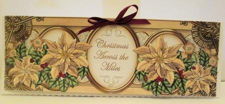 Gold Poinsettia Christmas Across the Miles Dl Topper by Jayne Smith