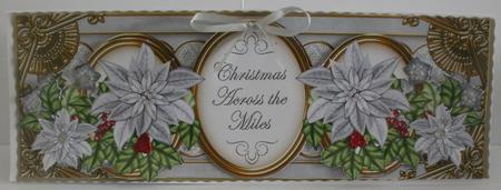 Silver Poinsettia Christmas Across the Miles Dl Topper by Jayne Smith