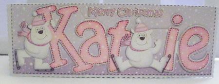 Xmas Large Dl Katie Quick Card N 3D Decoupage by Jayne Smith