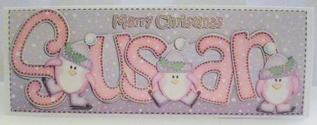 Xmas Large Dl Susan Quick Card N 3D Decoupage by Jayne Smith