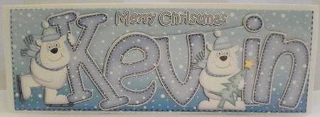 Xmas Large Dl Kevin Quick Card N 3D Decoupage by Jayne Smith
