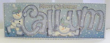 Xmas Large Dl Callum Quick Card N 3D Decoupage by Jayne Smith