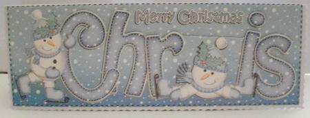 Xmas Large Dl Chris Quick Card N 3D Decoupage by Jayne Smith