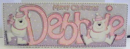 Xmas Large Dl Debbie Quick Card N 3D Decoupage by Jayne Smith