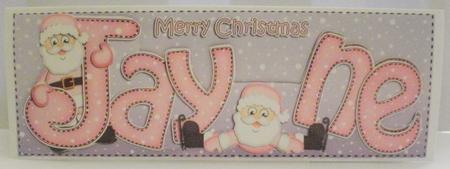 Xmas Large Dl Jayne Quick Card N 3D Decoupage by Jayne Smith