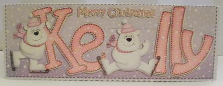 Xmas Large Dl Kelly Quick Card N 3D Decoupage by Jayne Smith