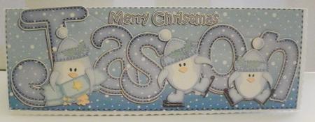 Xmas Large Dl Jason Quick Card N 3D Decoupage by Jayne Smith