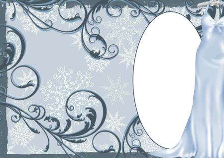 Christmas Blue Village Swirls Backing Paper by Jayne Smith