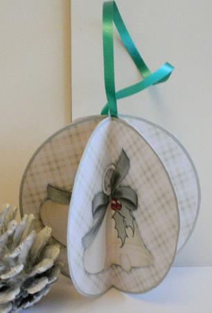 Christmas Bells & Holly Christmas Ornament by Jayne Smith