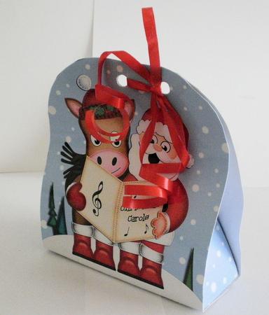 3D Xmas Singing Gigi Horse & Santa or Favour Box Mini Kit by Jayne Smith