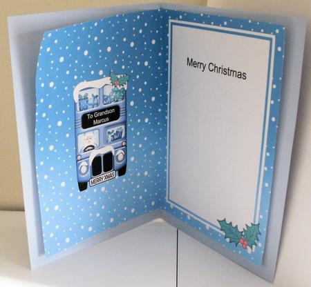 Xmas Santa Express A5 Grandson Marcus Matching Insert by Jayne Smith
