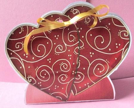 Elegant Hearts Shaped Treat or Favour Box Sheet 2 by Jayne Smith