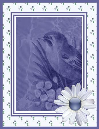 Blue Bird Duo A4 Backing Paper by Jayne Smith