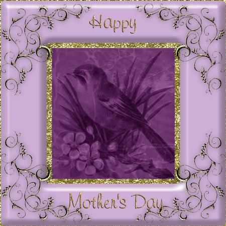 Purple Bird Duo A4 Backing Paper by Jayne Smith