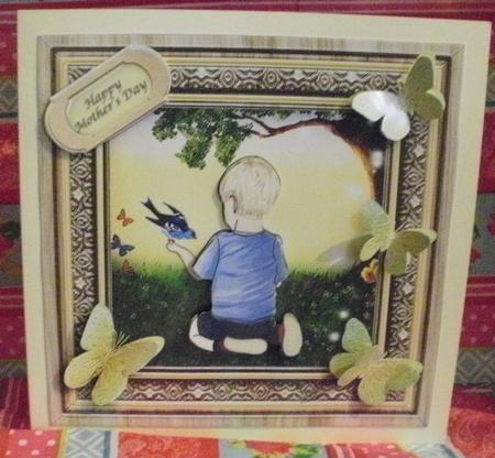Little Boy Mother's Day or Birthday Card by Jayne Smith