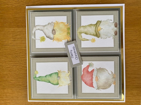 Christmas Gnomes Quad Frame 8x8 by Jayne Taplin