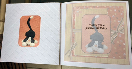 Playful Cat Card with Decoupage by Jayne Taplin
