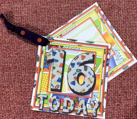 16 Today Comic Book Birthday Square 8x8 Mini Kit by Jayne Taplin