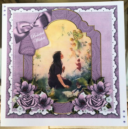 Lavender Fairy Belated Wishes Floral 8inch Step by Step by Jayne Taplin
