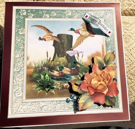 Peaceful Pond Life Topper with Decoupage by Jayne Taplin