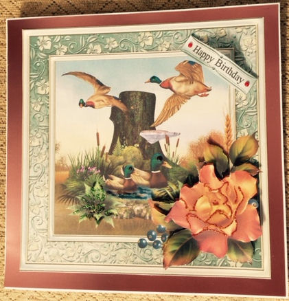 Peaceful Pond Life Topper with Decoupage by Jayne Taplin