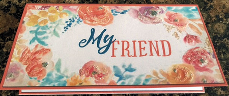 To My Friend -  Envelope Money/Voucher Wallet  by Jayne Taplin
