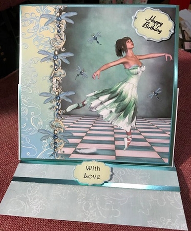 The Dragonfly Ballerina 8x8 by Jayne Taplin