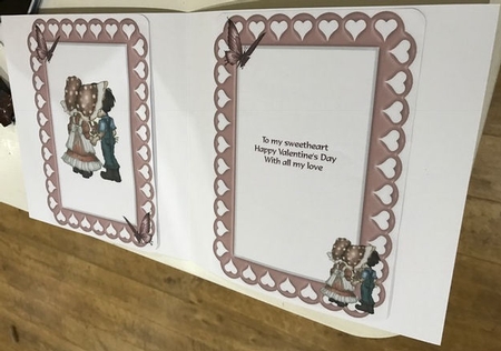 true love, in pretty heart frame with butterflies A5 Insert by Jayne Taplin