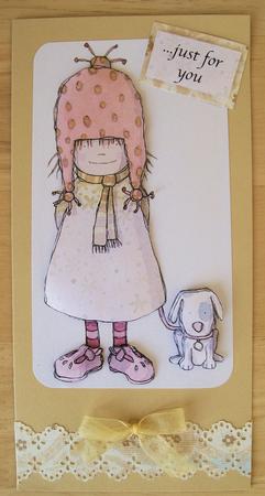 Girl and Her Little Dog Step by Step Decoupage Sheet by Jayne Taplin