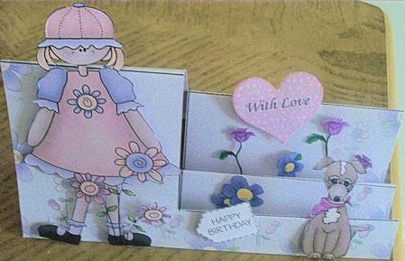 Soft Lilac Side Stepper Card by Jayne Taplin