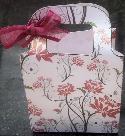 Vibrant Red Flowers on White Gift Bag by Jayne Taplin